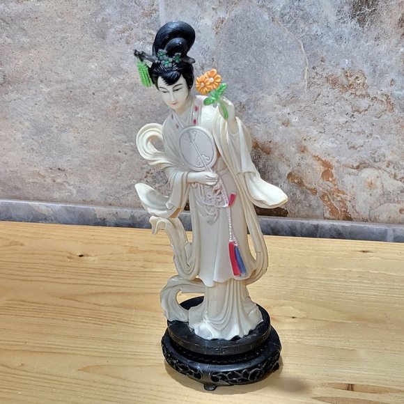 VTG Vita Hong Kong Geisha Woman Asian Girl Figurine Statue Celluloid Painted Dec - Picture 6 of 12